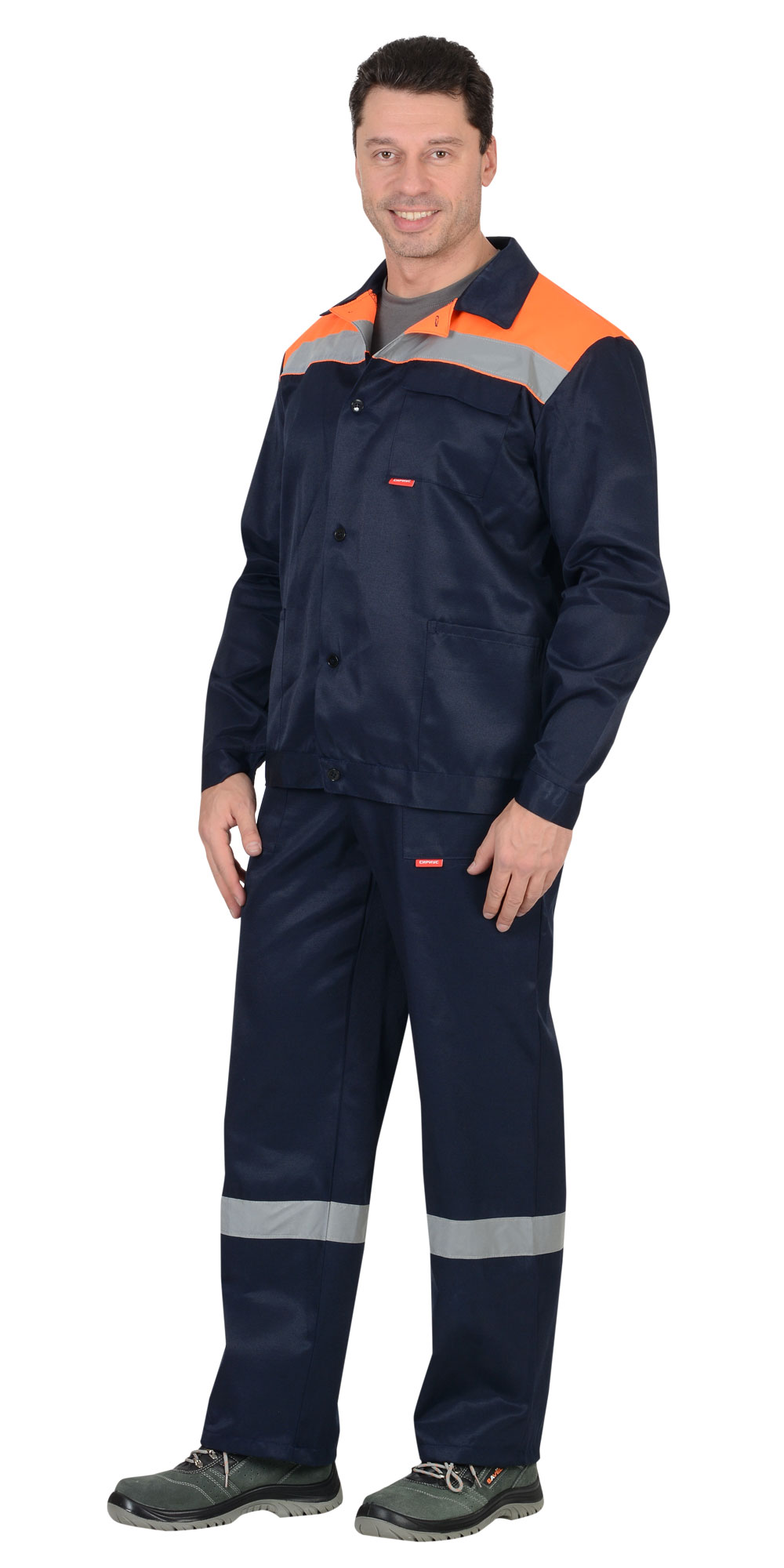 Костюм СИРИУС-СТРОЙГРАД куртка, п/к т.синий с оранжевым СОП 50мм Костюм СИРИУС-СТРОЙГРАД куртка, п/к т.синий с оранжевым СОП 50мм