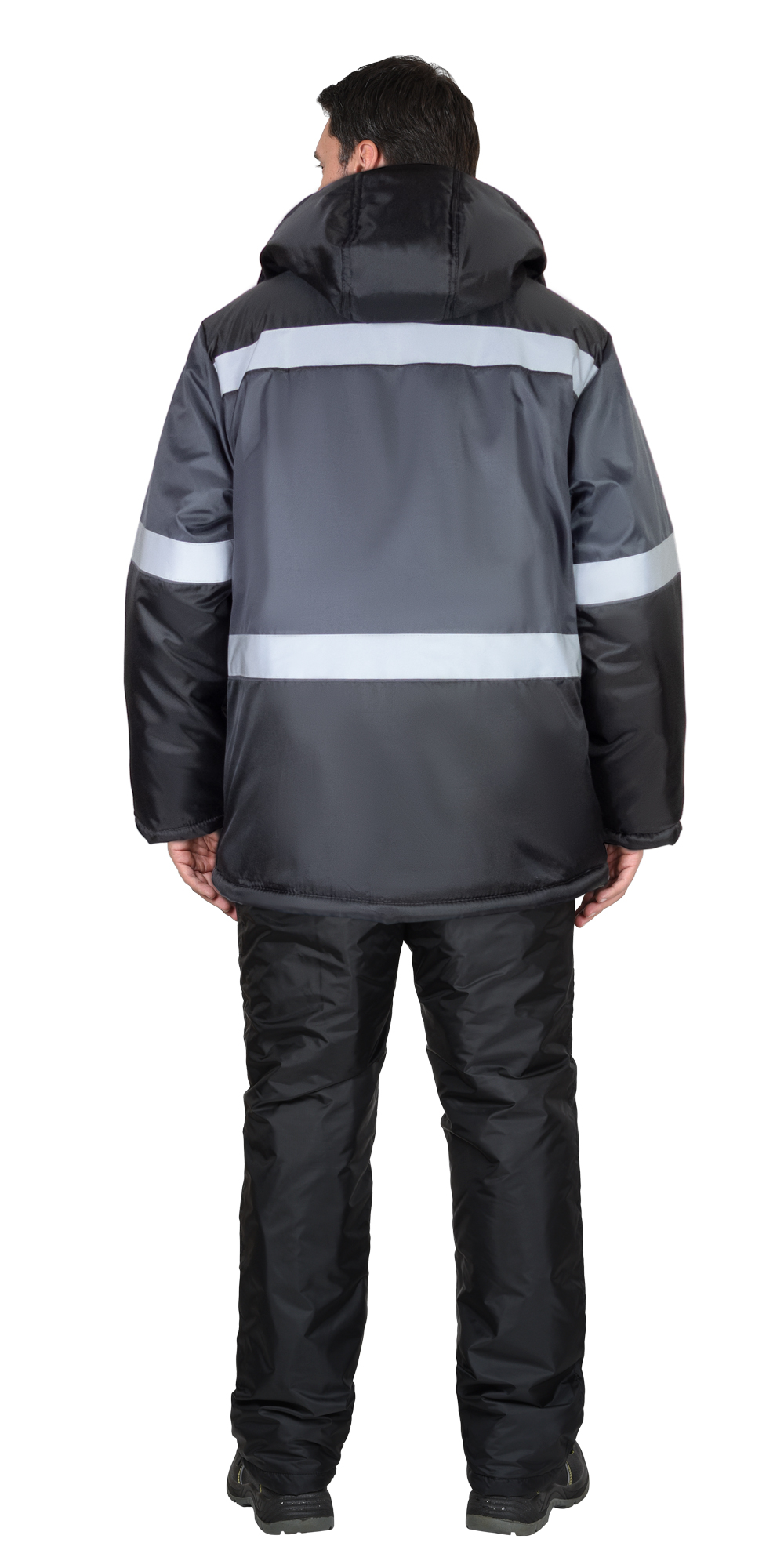 Куртка СИРИУС-ТЕРМИНАЛ зимняя, черная с темно-серым и СОП Куртка СИРИУС-ТЕРМИНАЛ зимняя, черная с темно-серым и СОП