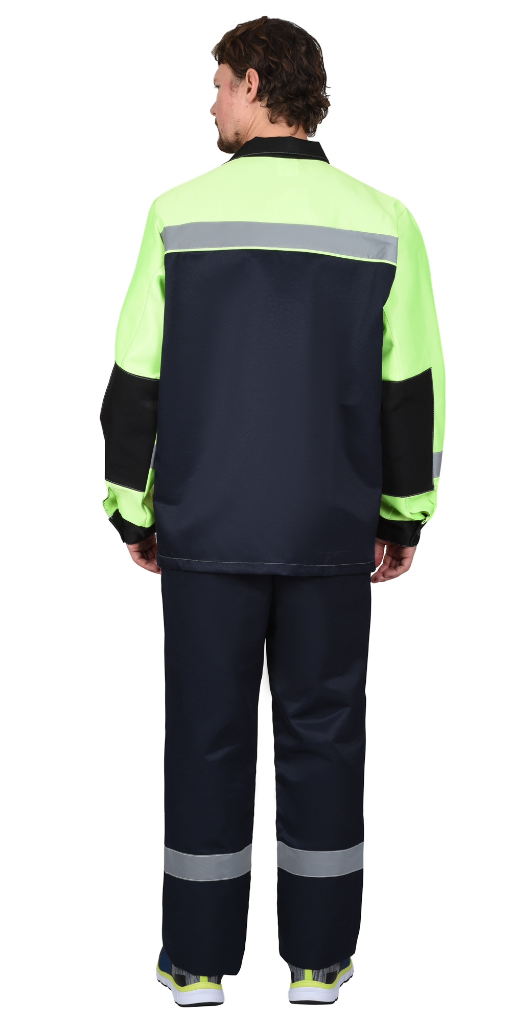 Костюм СИРИУС-ПРОФИЛЬ куртка, брюки, темно-синий с лимонным с черной отделкой и СОП Костюм СИРИУС-ПРОФИЛЬ куртка, брюки, темно-синий с лимонным с черной отделкой и СОП