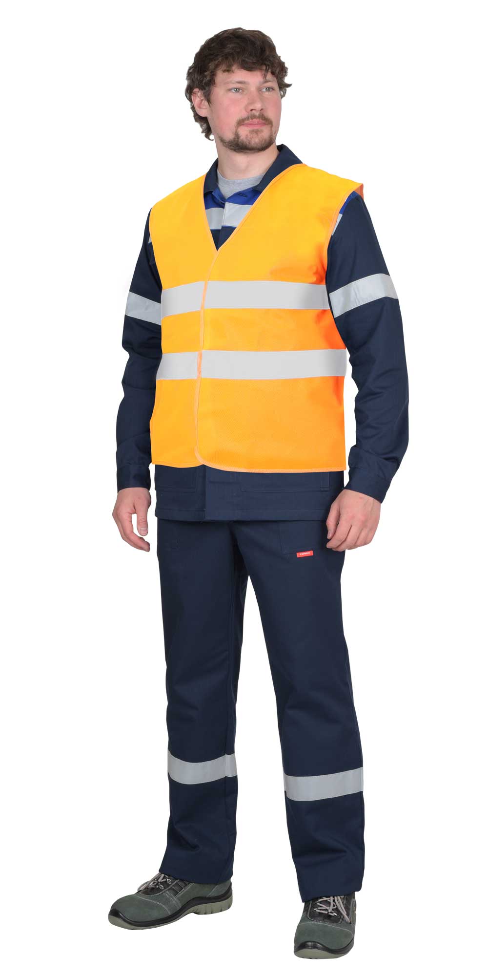 Жилет сигнальный SIRIUS класс 1, 2 СОП (трик.100 гр/м2) оранжевый (ЧЗ) Жилет сигнальный SIRIUS класс 1, 2 СОП (трик.100 гр/м2) оранжевый (ЧЗ)