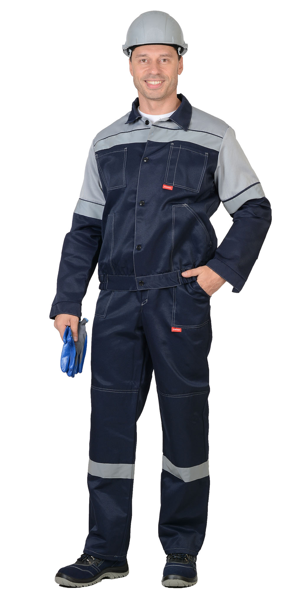 Костюм СИРИУС-ЛЕГИОНЕР куртка, п/к синий с серым СОП 50 мм Костюм СИРИУС-ЛЕГИОНЕР куртка, п/к синий с серым СОП 50 мм