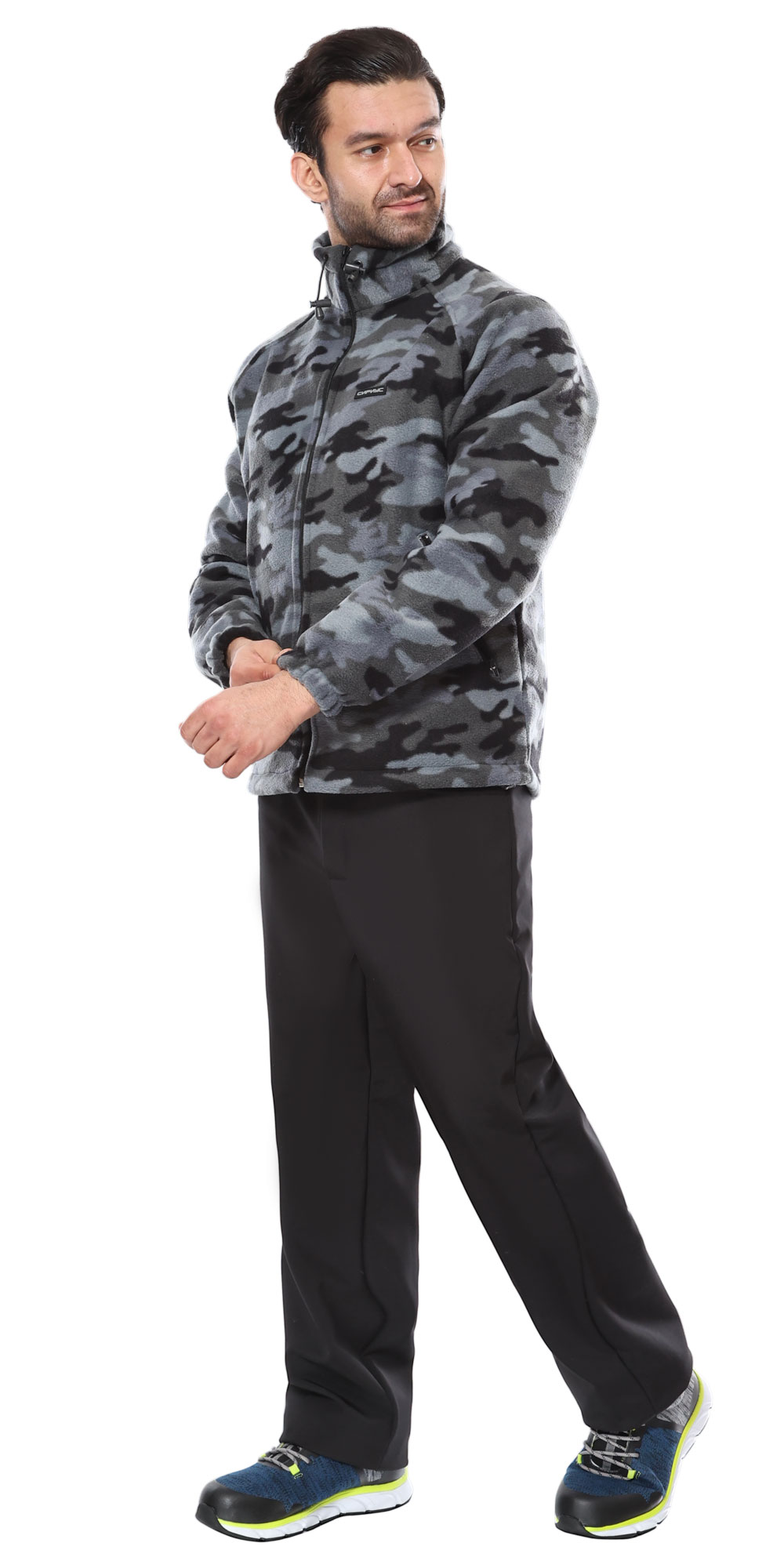 Куртка флисовая КМФ Мультикам серый Куртка флисовая КМФ Мультикам серый