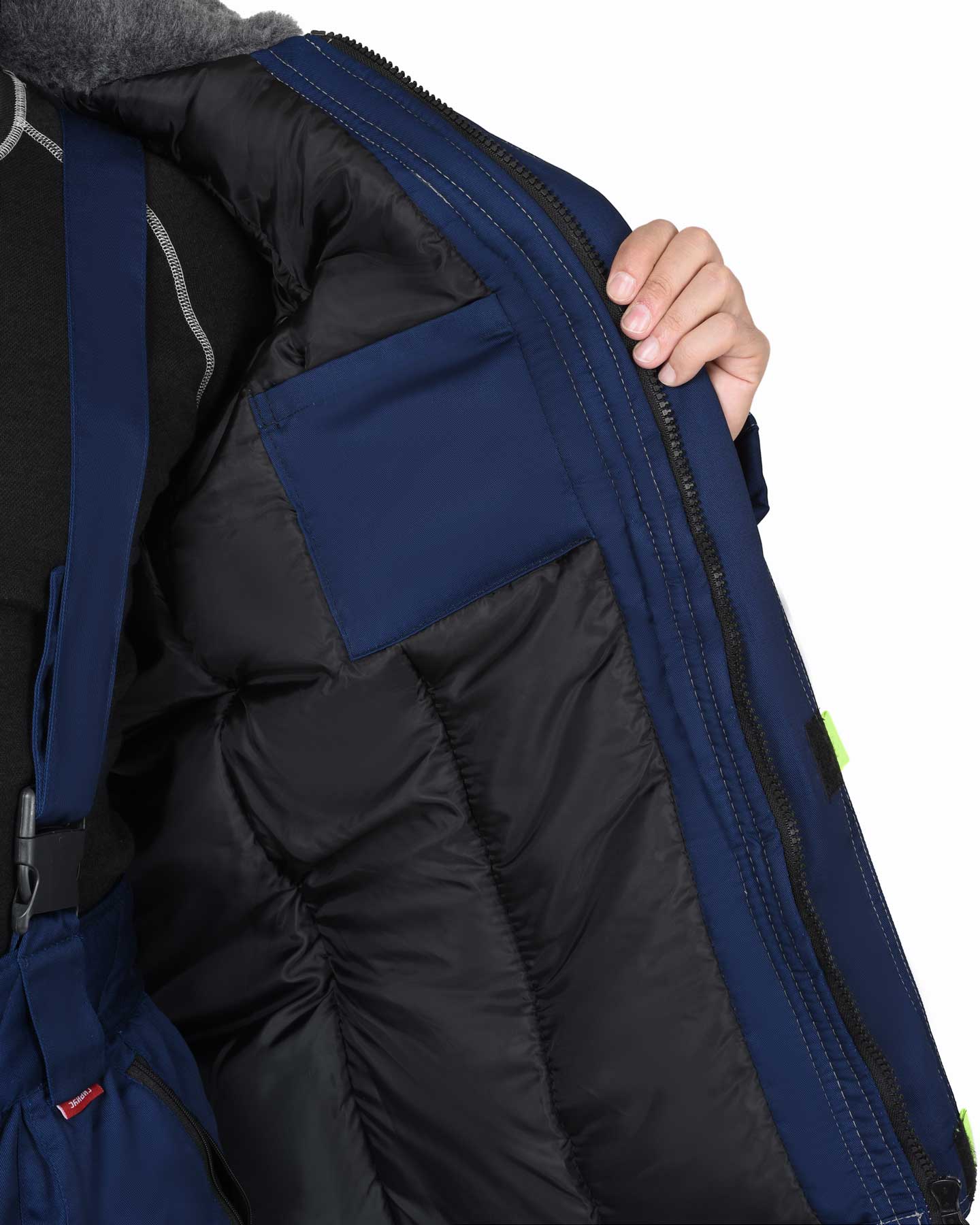 Костюм СИРИУС-ФАВОРИТ зимний: куртка, брюки т.синий со ср.серым Костюм СИРИУС-ФАВОРИТ зимний: куртка, брюки т.синий со ср.серым