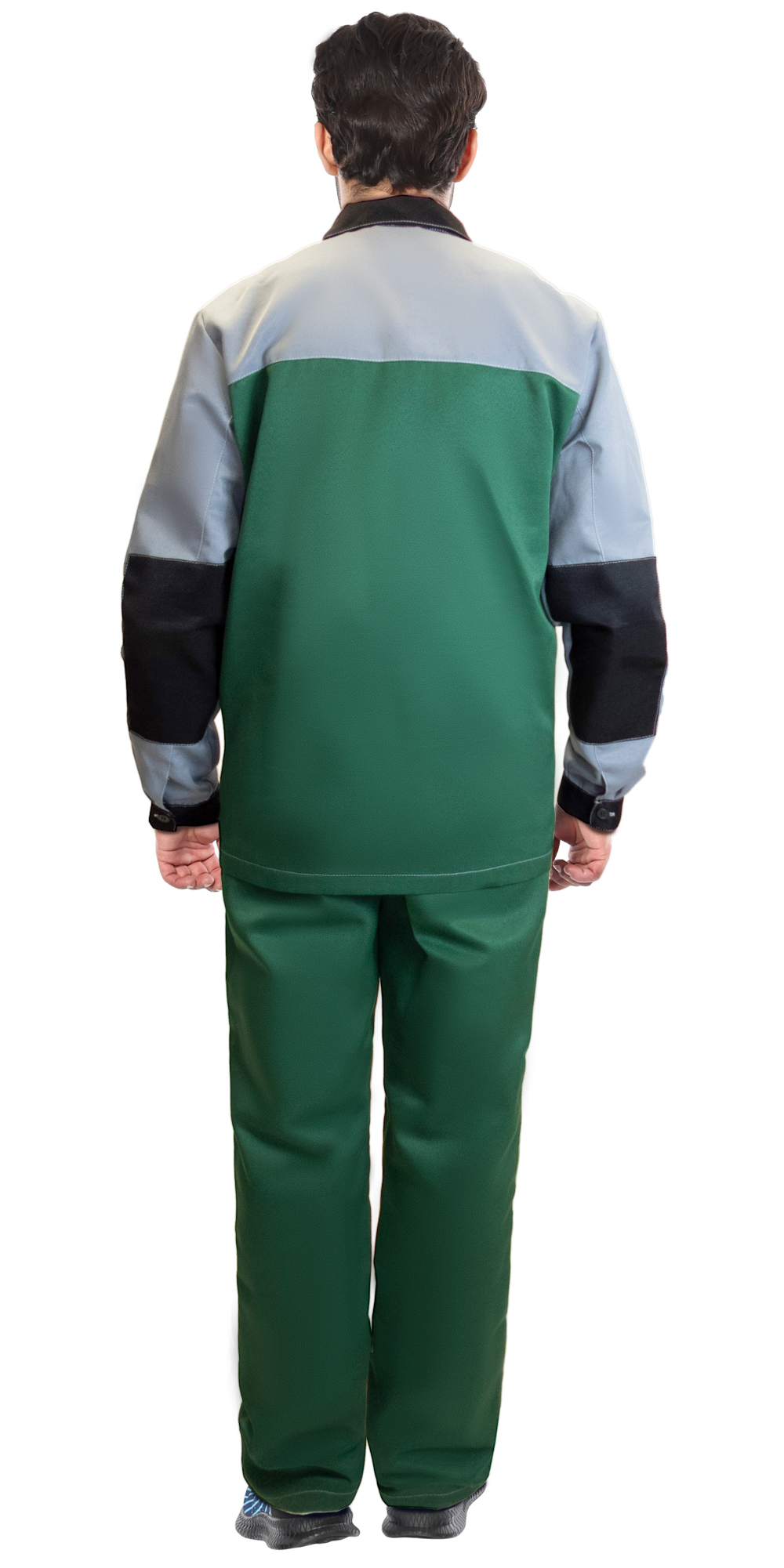 Костюм СИРИУС-АСПЕКТ куртка длин., брюки зеленый со светло-серым и черной отделкой Костюм СИРИУС-АСПЕКТ куртка длин., брюки зеленый со светло-серым и черной отделкой