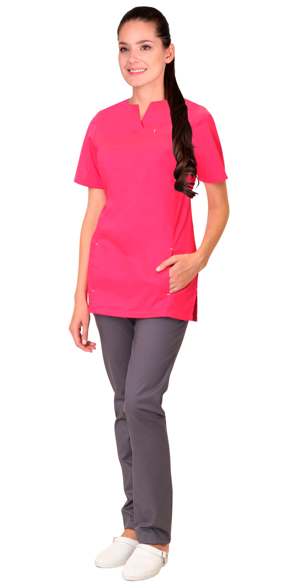 Костюм СИРИУС-ВАЛЕРИЯ женский фуксия с темно-серым Костюм СИРИУС-ВАЛЕРИЯ женский фуксия с темно-серым