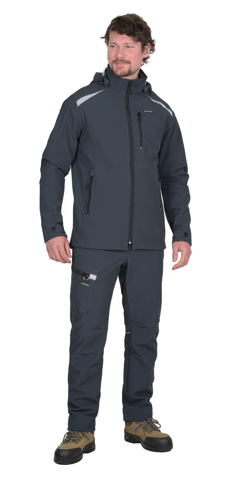 Куртка СИРИУС-СПЕЙС софтшелл сине-серая Куртка СИРИУС-СПЕЙС софтшелл сине-серая