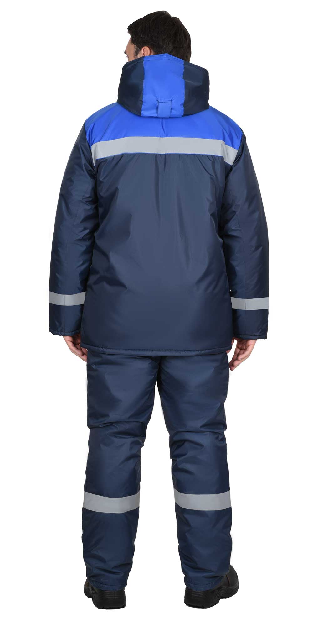 Костюм СИРИУС-РОСТ-НОРД-2 зимний, куртка, полукомбинезон, темно-синий с васильковым и СОП Костюм СИРИУС-РОСТ-НОРД-2 зимний, куртка, полукомбинезон, темно-синий с васильковым и СОП