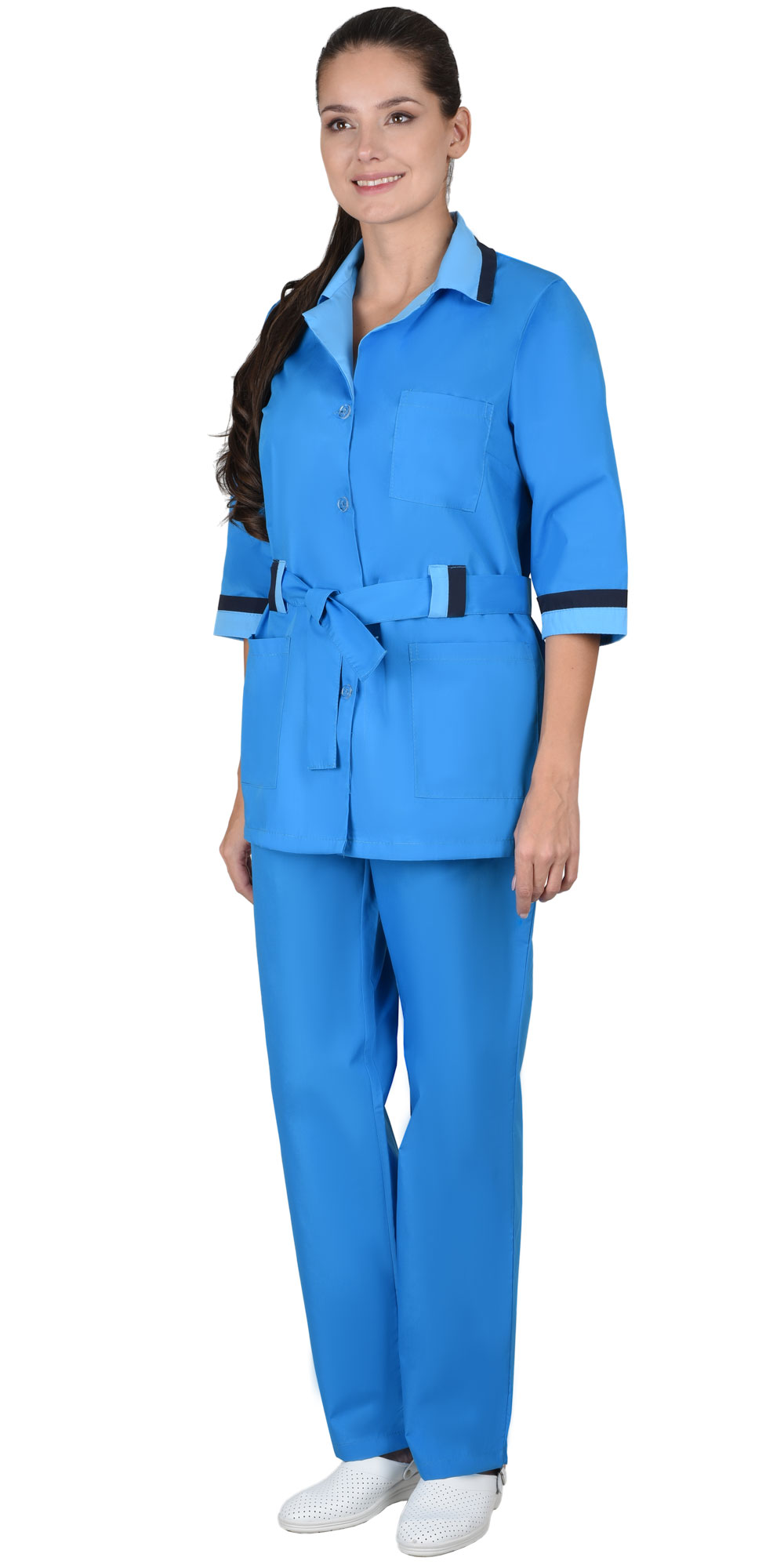 Костюм СИРИУС-ФЛОРА женский тёмно-голубой (СТ) Костюм СИРИУС-ФЛОРА женский тёмно-голубой (СТ)