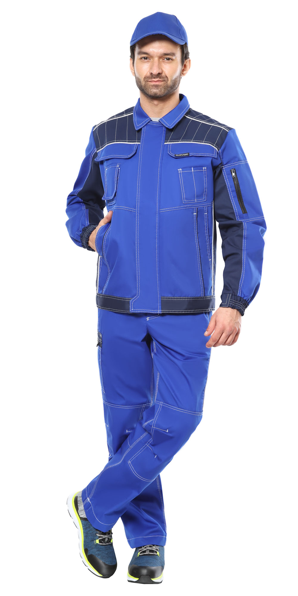 Куртка СИРИУС-ПРЕСТИЖ кор,. васильковая с синим, тк.Rodos (245гр/кв.м) Куртка СИРИУС-ПРЕСТИЖ кор,. васильковая с синим, тк.Rodos (245гр/кв.м)