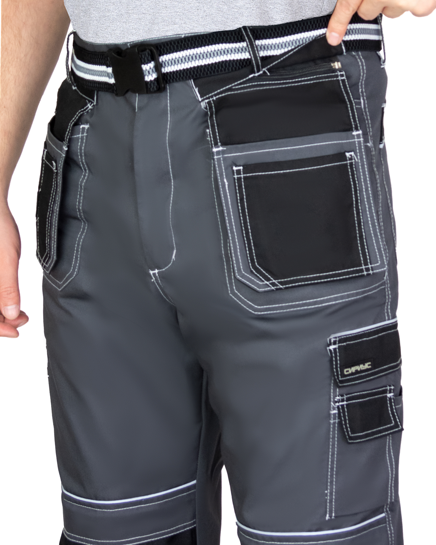 Брюки СИРИУС-ПРЕСТИЖ-Л темно-серый с черным Брюки СИРИУС-ПРЕСТИЖ-Л темно-серый с черным