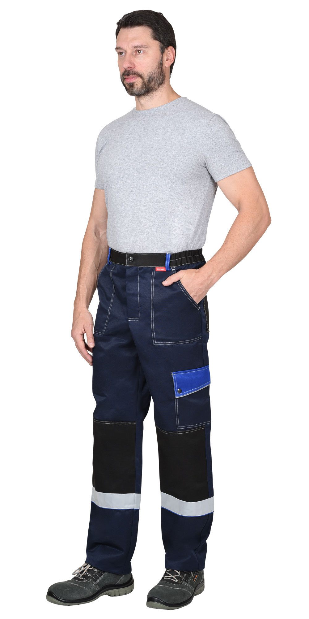 Костюм СИРИУС-ПОЛИНОМ куртка и брюки, синий с черным и васильковым, СОП Костюм СИРИУС-ПОЛИНОМ куртка и брюки, синий с черным и васильковым, СОП