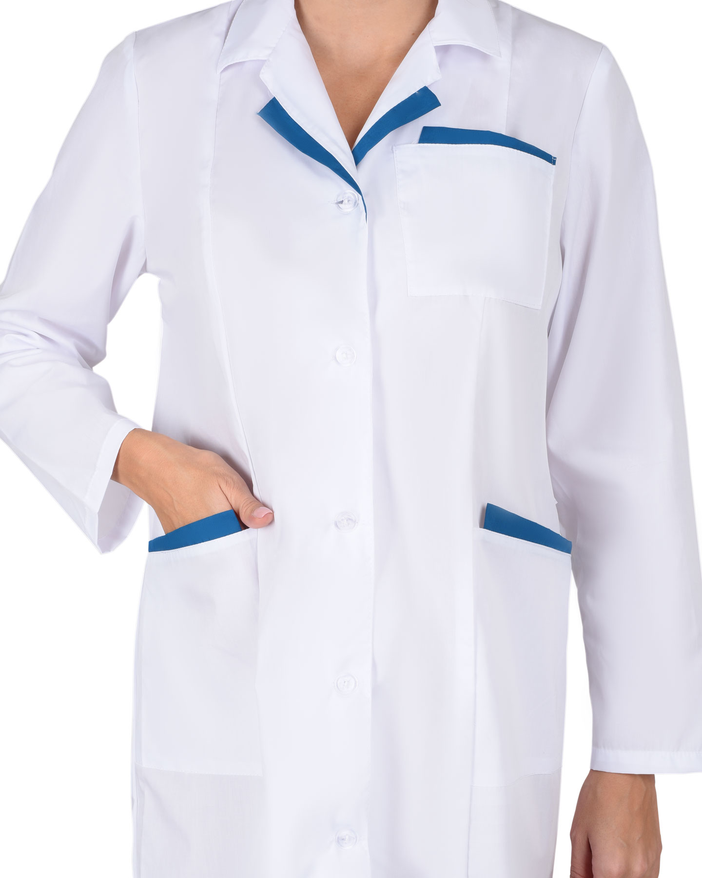 Халат СИРИУС-ЛИЗА женский белый с бирюзовым Халат СИРИУС-ЛИЗА женский белый с бирюзовым